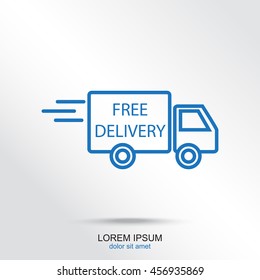 Line icon- Delivery is free