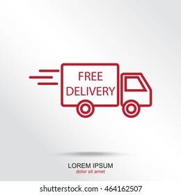 Line icon- Delivery is free