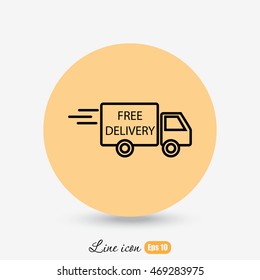 Line icon- Delivery is free