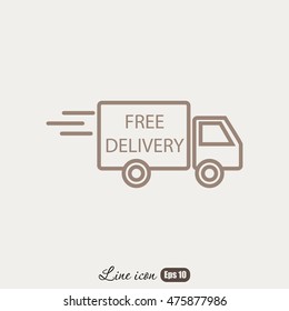 Line icon- Delivery is free