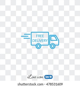Line icon- Delivery is free