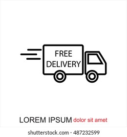 Line icon- Delivery is free