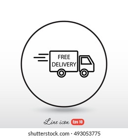 Line icon- Delivery is free