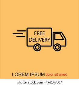 Line icon- Delivery is free