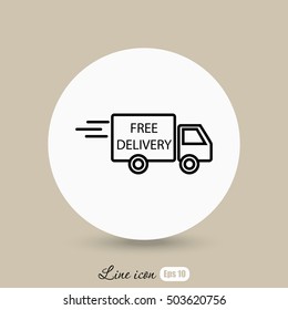 Line icon- Delivery is free