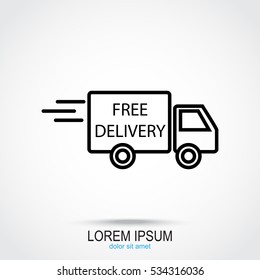 Line icon- Delivery is free