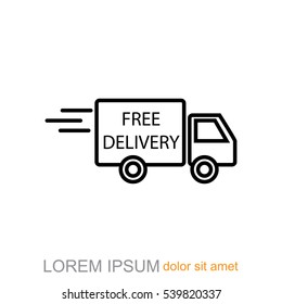 Line icon- Delivery is free