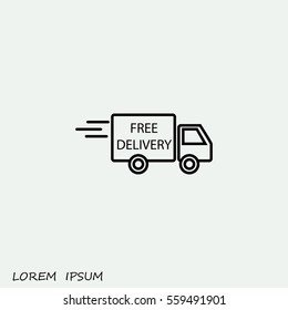 Line icon- Delivery is free