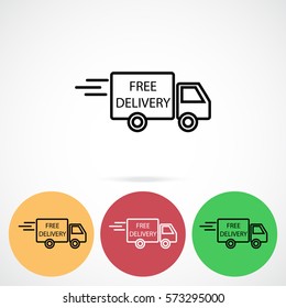 Line icon- Delivery is free