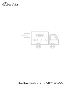 Line icon- Delivery is free