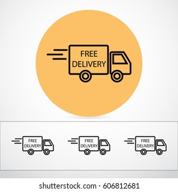 Line icon- Delivery is free