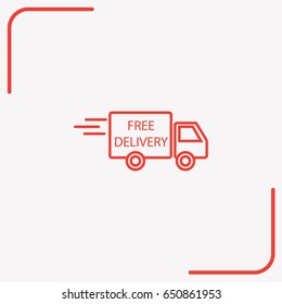 Line icon- Delivery is free