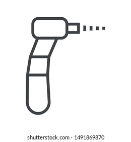 Line icon dental drill. Simple vector illustration with ability to change.