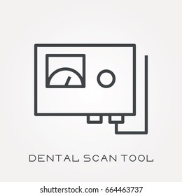 Line Icon Dental Scan Tool