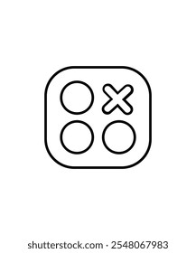  Line icon depicting control buttons, symbolizing interface design or settings in medical devices.