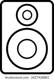 line icon desaign template ilustrator audio speaker, sound monitor home recording
