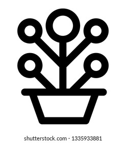 Line icon design of cactus, prickly pear