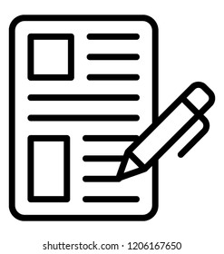 A line icon design of a checklist or plan