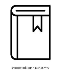 Line icon design of closed book, education concept