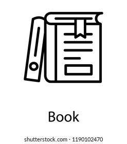 Line icon design of closed books, education concept