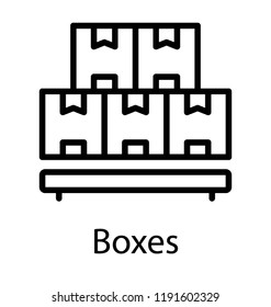 Line icon design of delivery packages, logistics concept 