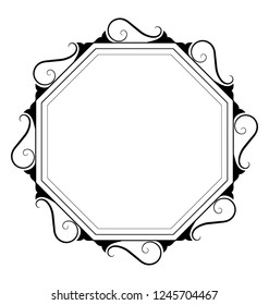 Line icon design of ethnic frame