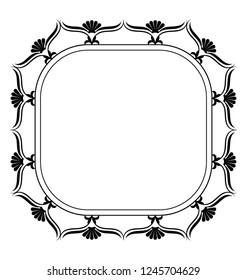 Line icon design of ethnic frame 
