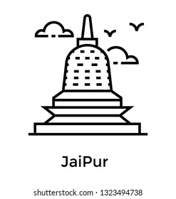 Line icon design of jaipur 