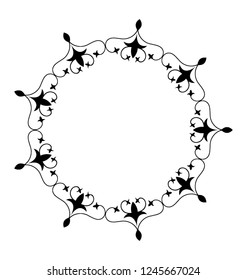 Line icon design of monogram frame