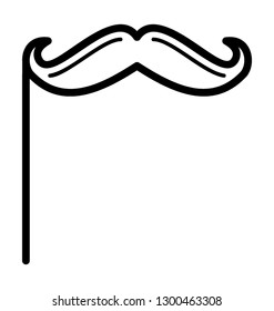 Line icon design of mustache mask 