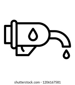 Line icon design of pump nozzle 