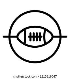 Line icon design of a rugby goal