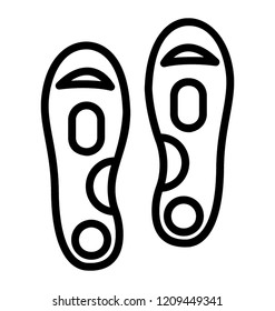 Line icon design of shoe orthotics