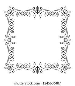 Line icon design of square frame