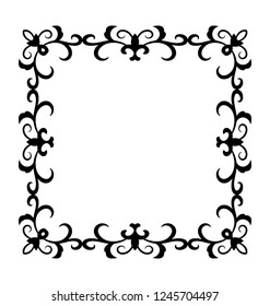 Line icon design of square frame
