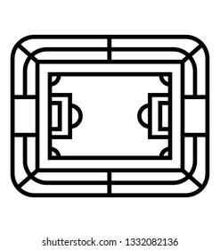 Line icon design of stadium view 