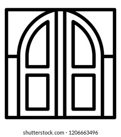 Line icon design of window 