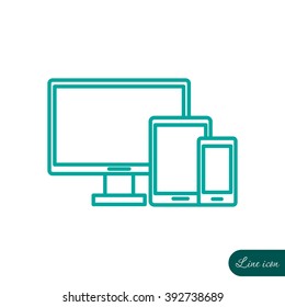 Line icon-  devices