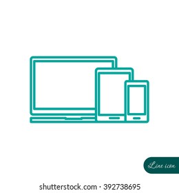 Line icon-  devices