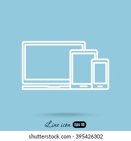Line icon-  devices