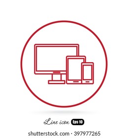 Line icon-  devices