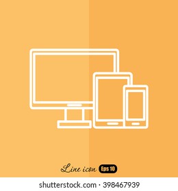 Line icon-  devices