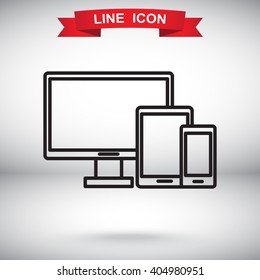 Line icon-  devices