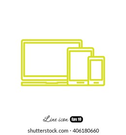 Line icon-  devices