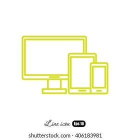 Line icon-  devices