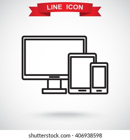 Line icon-  devices