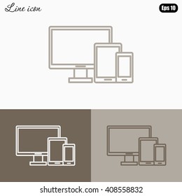 Line icon-  devices