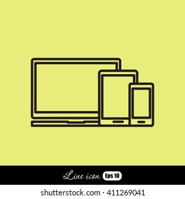 Line icon-  devices