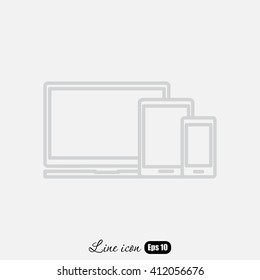 Line icon-  devices