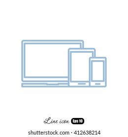 Line icon-  devices